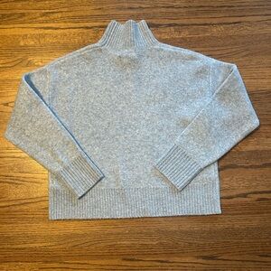 For The Republic Soft Heather Blue Turtleneck Sweater